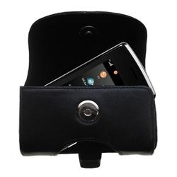 Gomadic Horizontal Leather Case with Belt Clip/Loop for the LG DARE