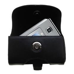 Gomadic Horizontal Leather Case with Belt Clip/Loop for the LG TRAX
