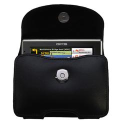 Gomadic Horizontal Leather Case with Belt Clip/Loop for the Mio Technology C620