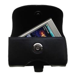 Gomadic Horizontal Leather Case with Belt Clip/Loop for the Mio Technology P360