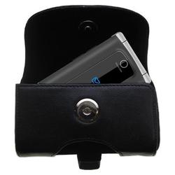 Gomadic Horizontal Leather Case with Belt Clip/Loop for the Motorola W375