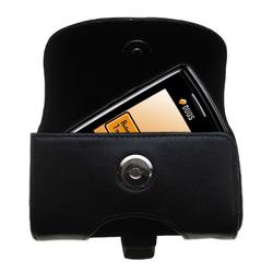 Gomadic Horizontal Leather Case with Belt Clip/Loop for the Samsung SGH-D880 DUOS