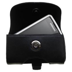 Gomadic Horizontal Leather Case with Belt Clip/Loop for the Samsung SGH-G800