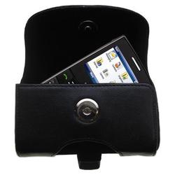 Gomadic Horizontal Leather Case with Belt Clip/Loop for the Samsung SPH-I325
