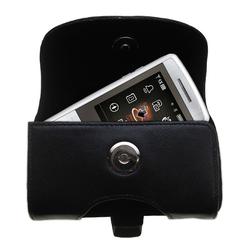 Gomadic Horizontal Leather Case with Belt Clip/Loop for the Samsung Sway