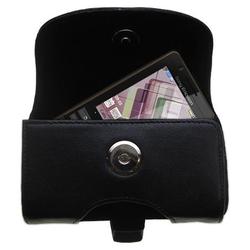 Gomadic Horizontal Leather Case with Belt Clip/Loop for the Sony Ericsson G900
