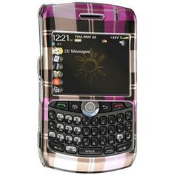 Wireless Emporium, Inc. Hot Pink Checkered Snap-On Protector Case Faceplate for Blackberry Curve 8300/8310/8320/8330