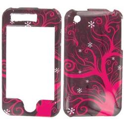 Wireless Emporium, Inc. Hot Pink Tree Snap-On Protector Case Faceplate for Apple iPhone 3G