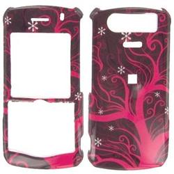 Wireless Emporium, Inc. Hot Pink Tree Snap-On Protector Case for Blackberry Pearl 8110/8120/8130