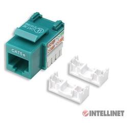 Intellinet Keystone Jack, Cat5E, Green