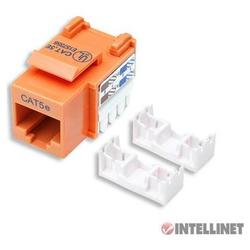 Intellinet Keystone Jack, Cat5E, Orange