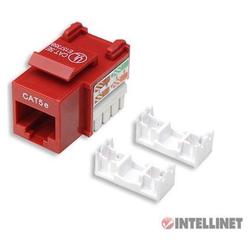 Intellinet Keystone Jack, Cat5E, Red