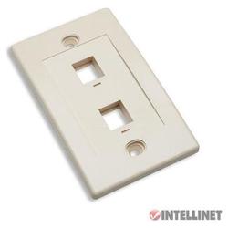 Intellinet Wall Plate, Ivory, 2 Outlet