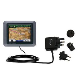 Gomadic International Wall / AC Charger for the Garmin Nuvi 500 - Brand w/ TipExchange Technology