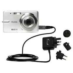 Gomadic International Wall / AC Charger for the Kodak M873 - Brand w/ TipExchange Technology