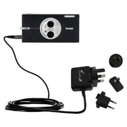 Gomadic International Wall / AC Charger for the Kodak V570 - Brand w/ TipExchange Technology