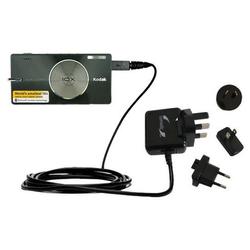 Gomadic International Wall / AC Charger for the Kodak V610 - Brand w/ TipExchange Technology