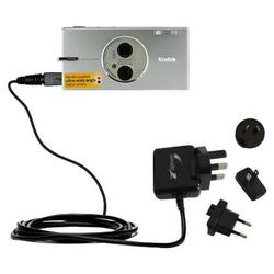 Gomadic International Wall / AC Charger for the Kodak V705 - Brand w/ TipExchange Technology