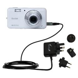 Gomadic International Wall / AC Charger for the Kodak V803 - Brand w/ TipExchange Technology