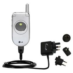 Gomadic International Wall / AC Charger for the LG C1300 - Brand w/ TipExchange Technology