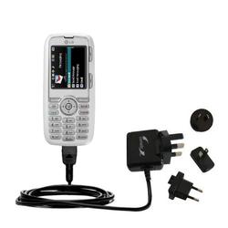 Gomadic International Wall / AC Charger for the LG LX260 - Brand w/ TipExchange Technology