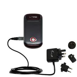 Gomadic International Wall / AC Charger for the Motorola Blaze - Brand w/ TipExchange Technology