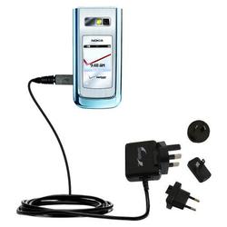 Gomadic International Wall / AC Charger for the Nokia 6205 - Brand w/ TipExchange Technology