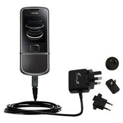 Gomadic International Wall / AC Charger for the Nokia 8800 Arte - Brand w/ TipExchange Technology