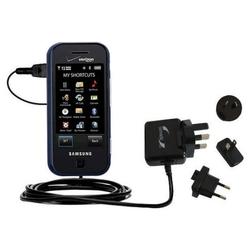 Gomadic International Wall / AC Charger for the Samsung Glyde - Brand w/ TipExchange Technology