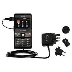 Gomadic International Wall / AC Charger for the Samsung SGH-A827 - Brand w/ TipExchange Technology