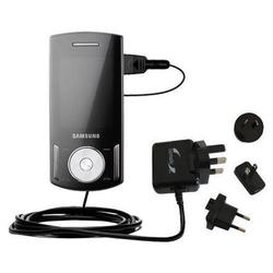 Gomadic International Wall / AC Charger for the Samsung SGH-F400 - Brand w/ TipExchange Technology
