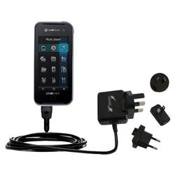 Gomadic International Wall / AC Charger for the Samsung SGH-F700 - Brand w/ TipExchange Technology