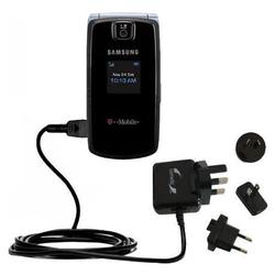 Gomadic International Wall / AC Charger for the Samsung SGH-T439 - Brand w/ TipExchange Technology