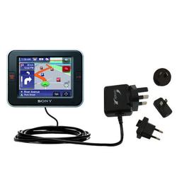 Gomadic International Wall / AC Charger for the Sony Nav-U NV-U52 - Brand w/ TipExchange Technology