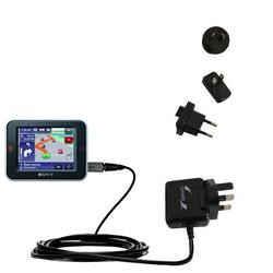 Gomadic International Wall / AC Charger for the Sony Nav-U NV-U72T - Brand w/ TipExchange Technology