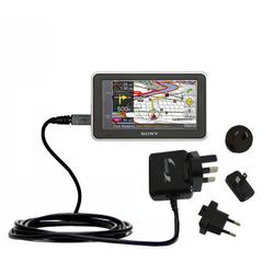 Gomadic International Wall / AC Charger for the Sony Nav-U NV-U73T - Brand w/ TipExchange Technology