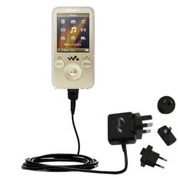 Gomadic International Wall / AC Charger for the Sony Walkman NWZ-S736 - Brand w/ TipExchange Technol