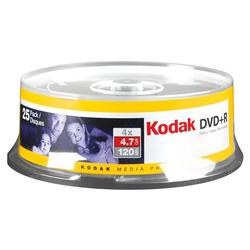 KODAK 25 PACK DVD+R 16X SPINDLE NIC