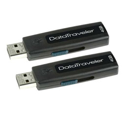 Kingston 4GB DataTraveler 100 USB Flash Drive - 2 pack
