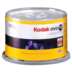 KODAK Kodak 16x DVD+R Media - 4.7GB - 120mm Standard - 50 Pack Spindle