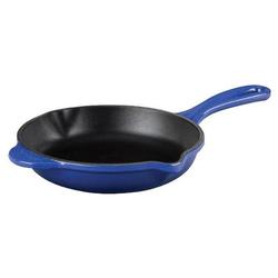 Le Creuset L202416 6-1/3-Inch Cast Iron Skillet - Cobalt Color Exterior Handle