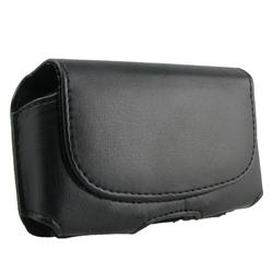 Eforcity Leather Case for Blackberry 9500 Storm / 9530 Thunder / PDA , Black by Eforcity