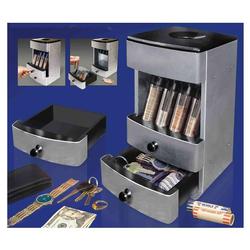 Magnif MAGNIF 6950 BRUSHED STAINLESS STEEL MOTORIZED COIN SORTER W/ FREE 100 COIN WRAPPERS