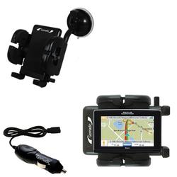 Gomadic Magellan Maestro 4370 Flexible Auto Windshield Holder with Car Charger - Uses TipExchange