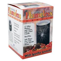 Mark Feldstein & Associate 4 Halloween Pillar Flameless Candle
