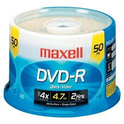 Maxell DVD-R Media - 4.7GB - 50 Pack