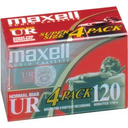 Maxell UR-120/4 Normal Bias Audiocassette Multi-Pack