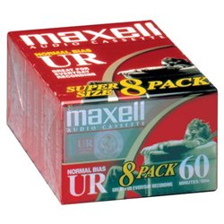 Maxell UR Type I Audio Cassette - 8 x 60Minute - Normal Bias (109085)