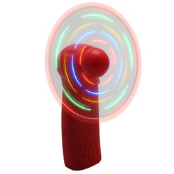 Eforcity Mini Portable LED Techno Fan, Red - by Eforcity