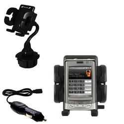 Gomadic Mio Technology A502 Auto Cup Holder with Car Charger - Uses TipExchange
